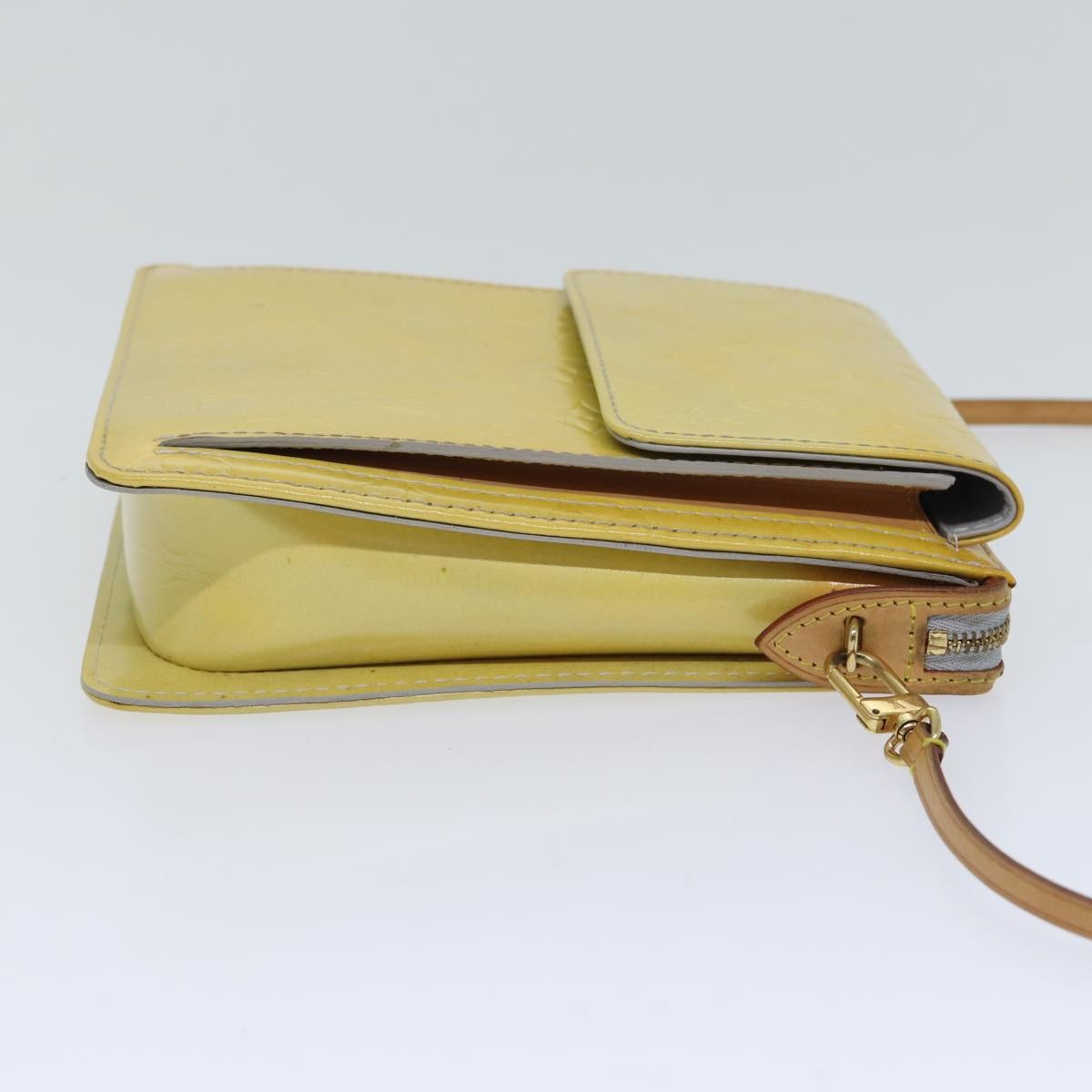 Louis Vuitton Mott Handbag Monogram Vernis, YELLOW, PATENT_LEATHER, Handbag