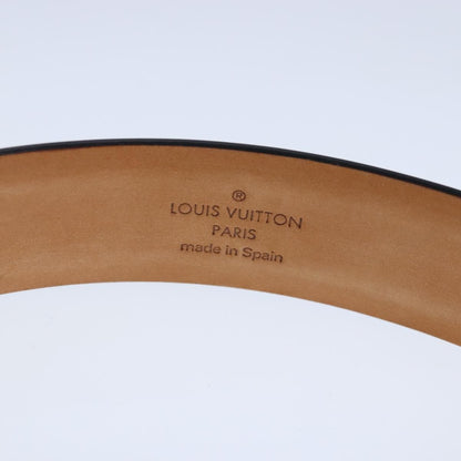 Louis Vuitton Carre Belt Leather, Black, Leather, Belt