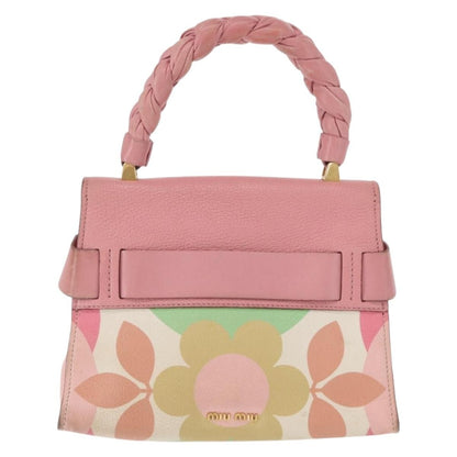 Miu Miu Click Convertible Satchel Leather, PINK, LEATHER, Handbag