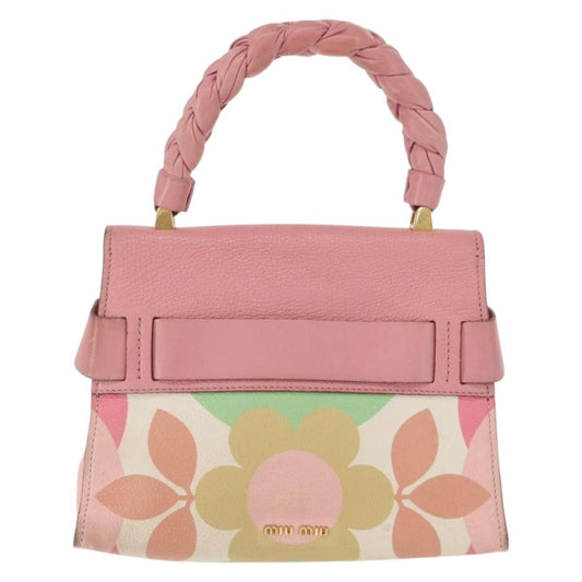 Miu Miu Click Convertible Satchel Leather, PINK, LEATHER, Handbag