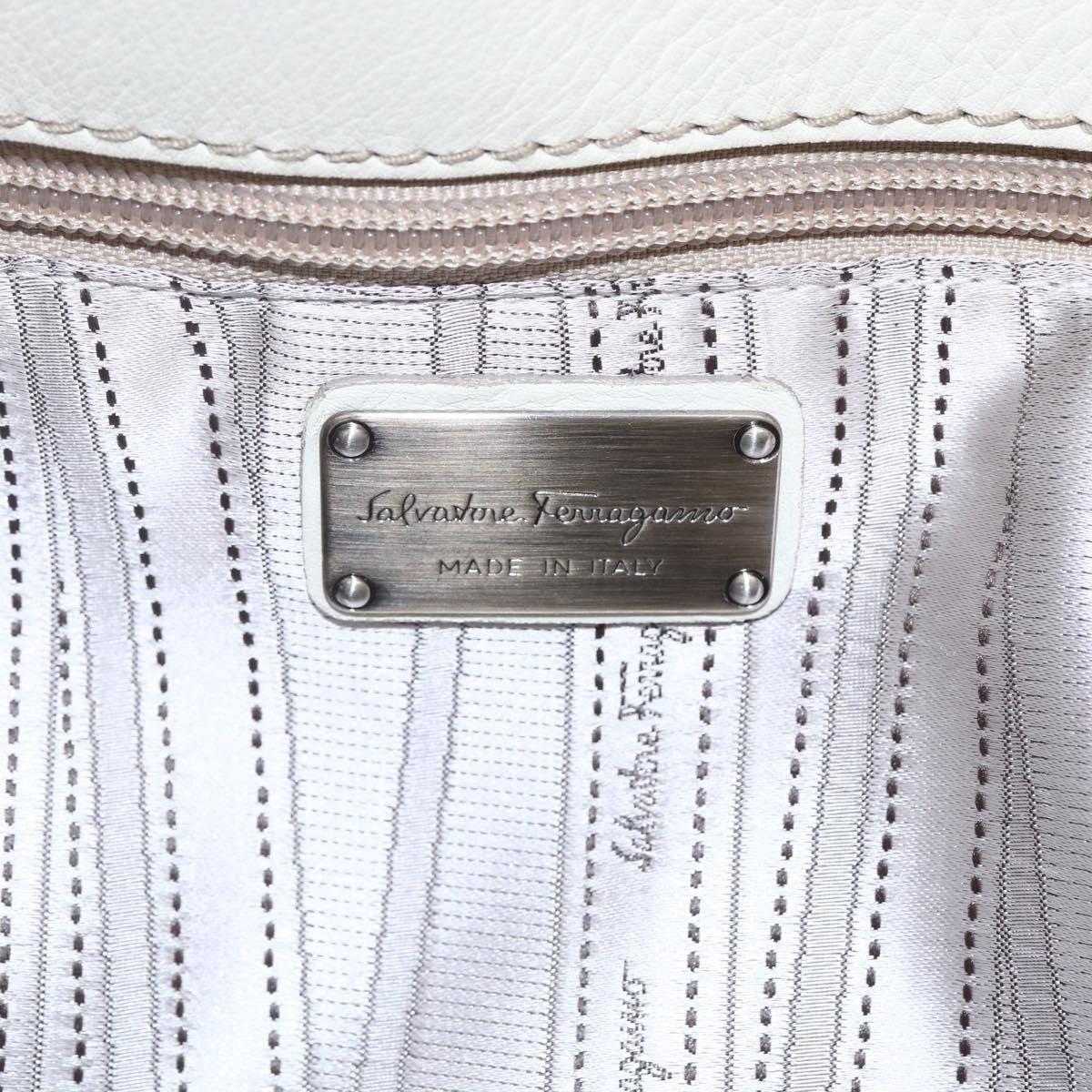 Salvatore Ferragamo Vintage Tote bag Leather, WHITE, LEATHER, Tote bag