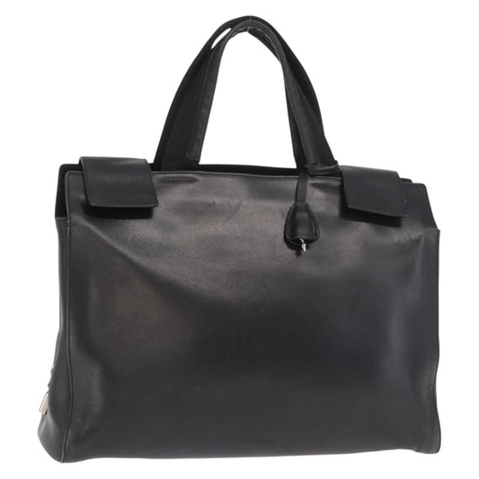 Prada Vintage Briefcase Leather, BLACK, LEATHER, Briefcase