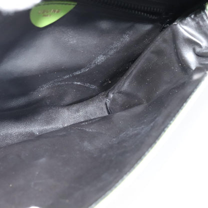 Celine Flap Shoulder Bag Leather, GREEN, LEATHER, Shoulder bag