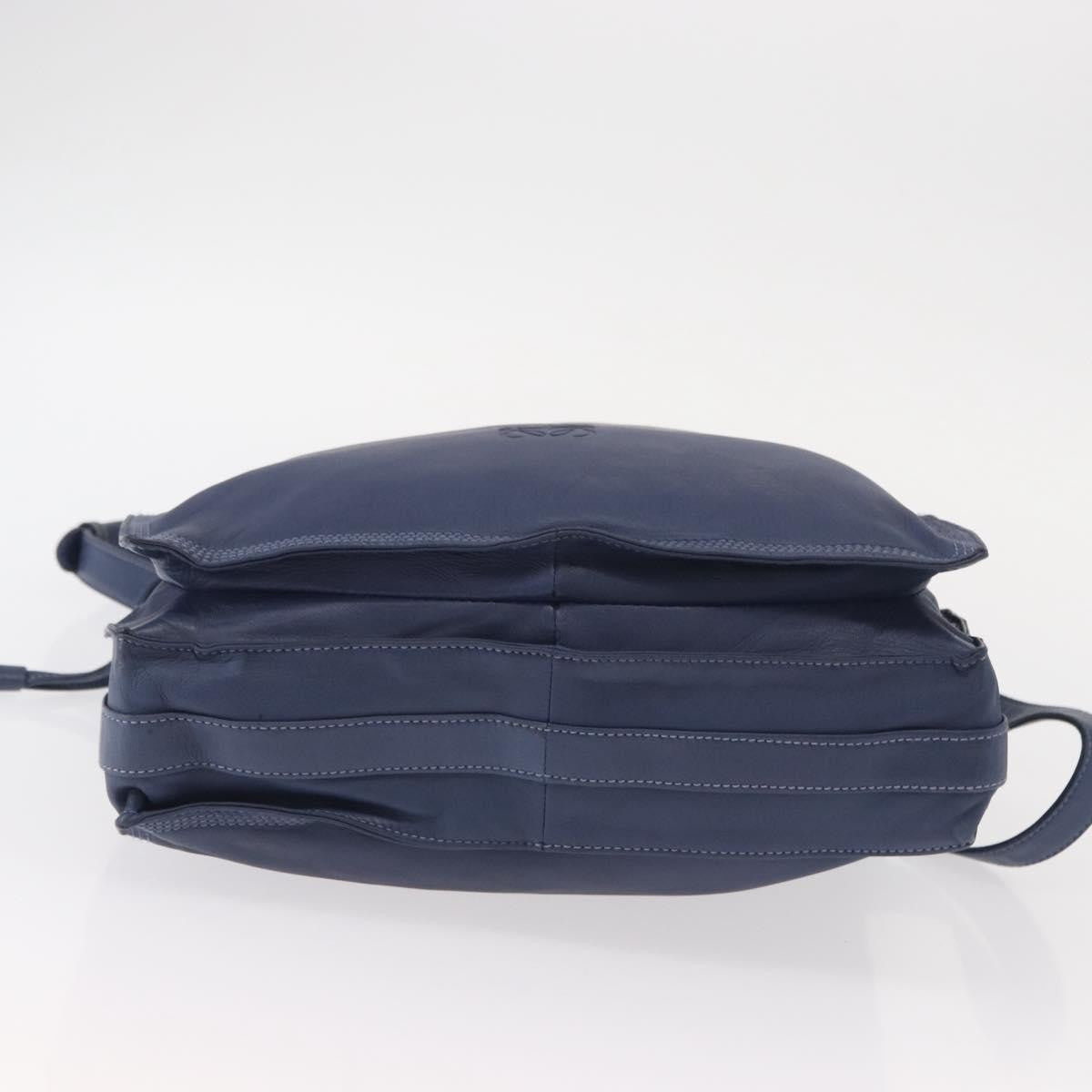 Loewe Flamenco Bag Leather, BLUE, LEATHER, Shoulder bag