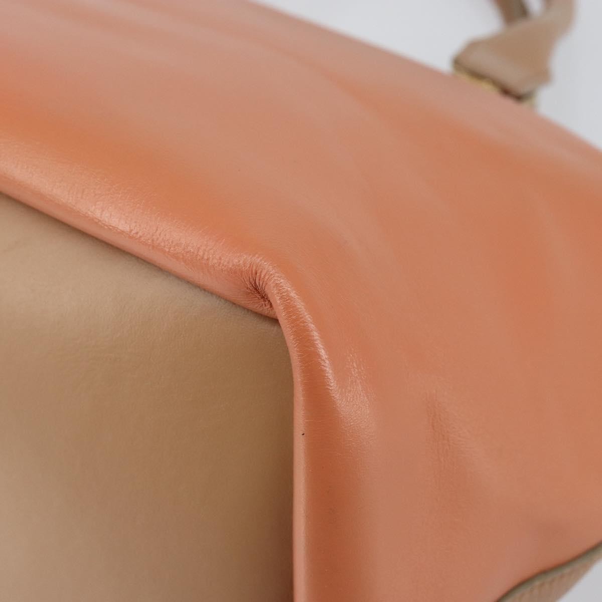 Chloe Bicolor Baylee Satchel Leather, ORANGE, LEATHER, Handbag