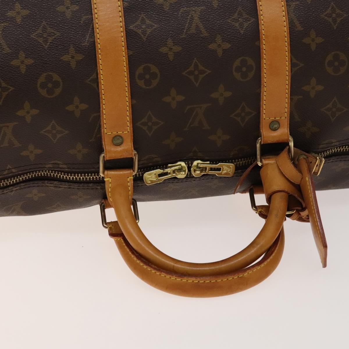 Louis Vuitton Keepall Bag Monogram Canvas, BROWN, CANVAS, Travel bag