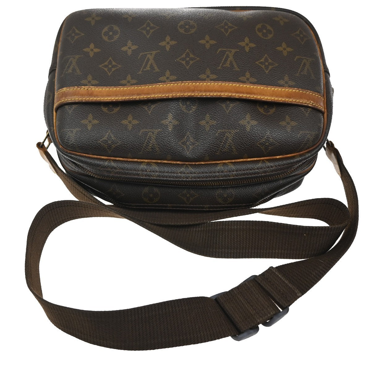 Louis Vuitton Reporter Bag Monogram Canvas, BROWN, CANVAS, Shoulder bag