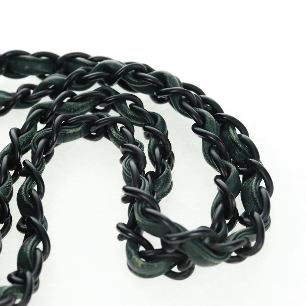 Chanel Vintage CC Chain Tote Printed Lapin Fur, GREEN, FAUX_FUR, Tote bag