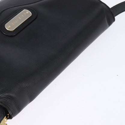 Celine Shoulder Bag Leather, BLACK, LEATHER, Shoulder bag