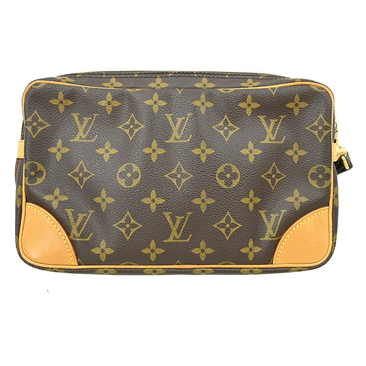 Louis Vuitton Marly Dragonne Clutch Monogram Canvas, BROWN, CANVAS, Clutche & pouche