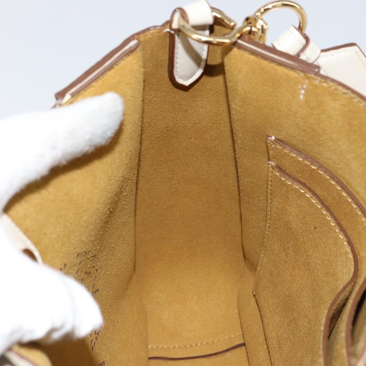 Stella McCartney Logo Crossbody Bag Perforated Faux Leather, BEIGE, LEATHER, Shoulder bag