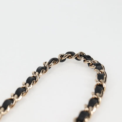 Chanel Flap Card Holder on Chain Quilted Printed Canvas, BEIGE, CANVAS, Clutche & pouche