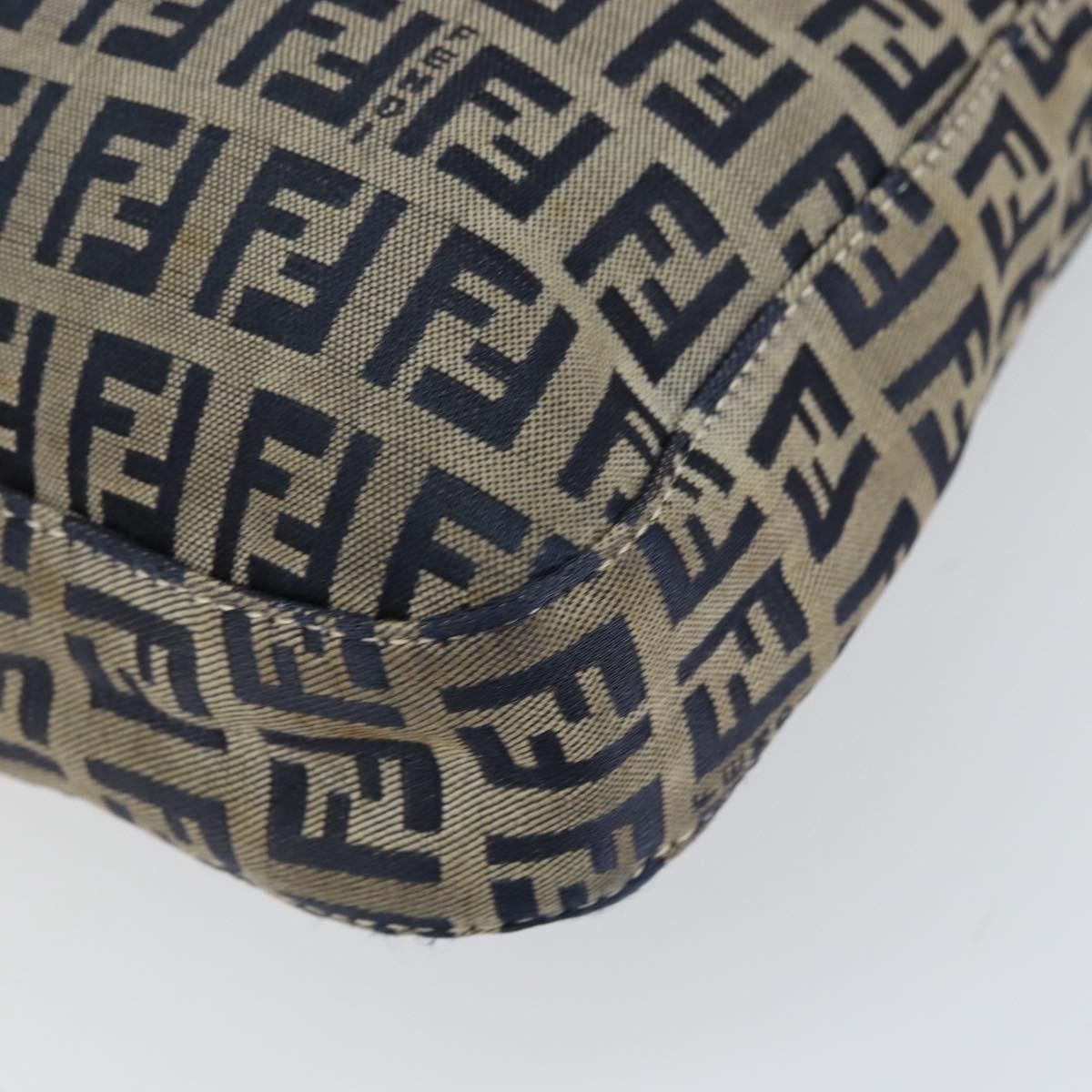 Fendi Vintage Hobo Zucchino Canvas, NAVY, CANVAS, Shoulder bag