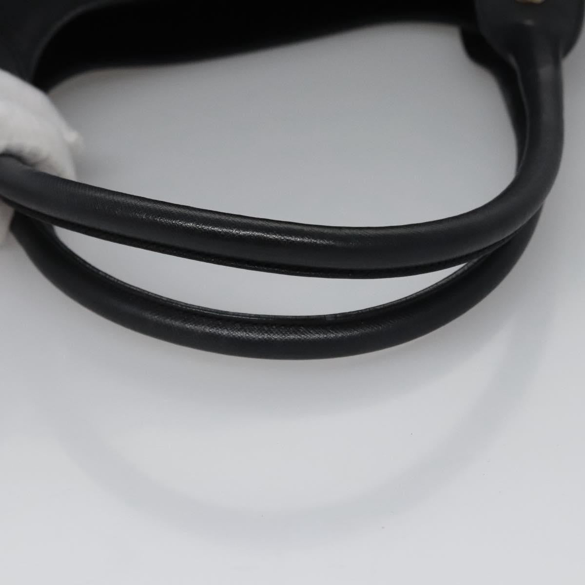 Salvatore Ferragamo Gancini Shoulder Bag Leather, BLACK, LEATHER, Shoulder bag