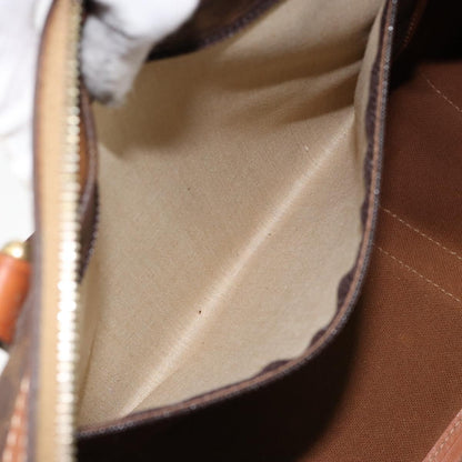 Celine Vintage Macadam Boston bag Canvas, BROWN, CANVAS, Travel bag