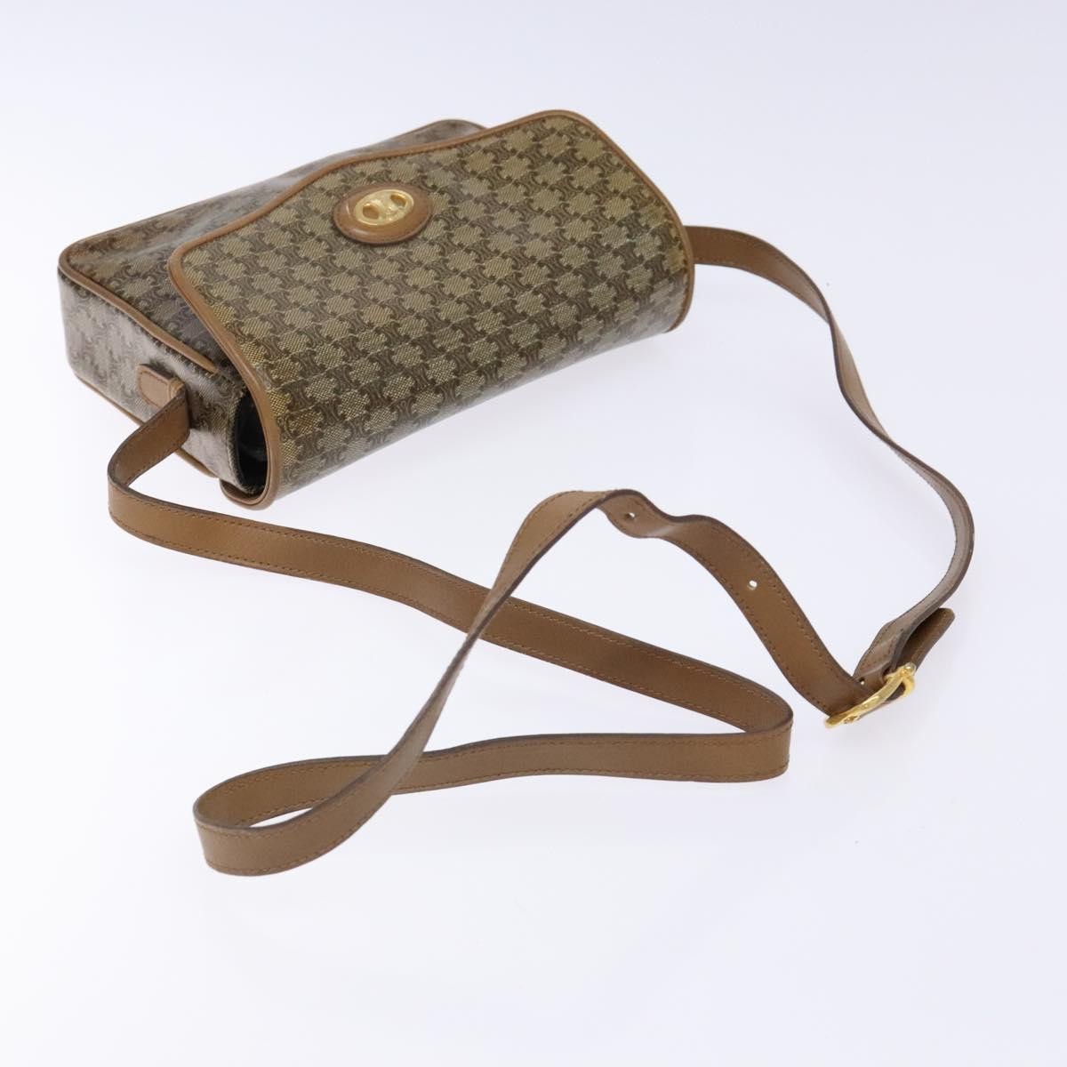 Celine Macadam Shoulder Bag PVC Leather, BEIGE, PVC, Shoulder bag