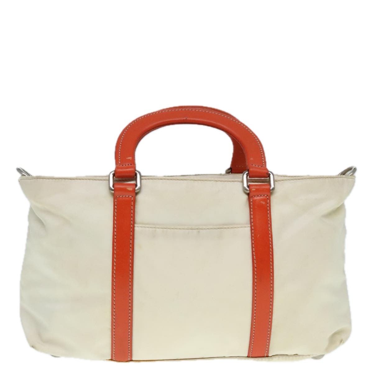 Prada Vintage Zip Handbag Tessuto, ECRU, NYLON, Handbag