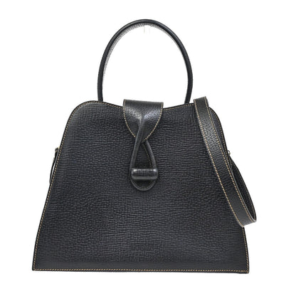 Loewe Turn Lock Leather, BLACK, LEATHER, Handbag