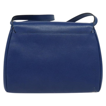 Celine Vintage Circle Logo Crossbody Bag Leather, BLUE, LEATHER, Crossbody bag