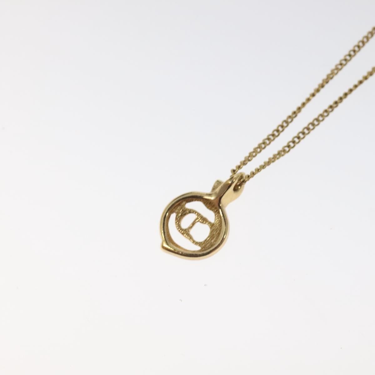 Christian Dior CD Pendant Necklace Gold-plated, GOLD, METAL, Necklace