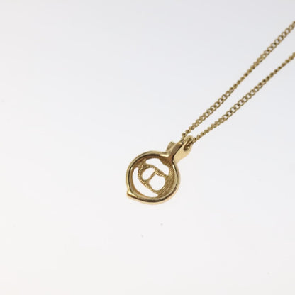 Christian Dior CD Pendant Necklace Gold-plated, GOLD, METAL, Necklace