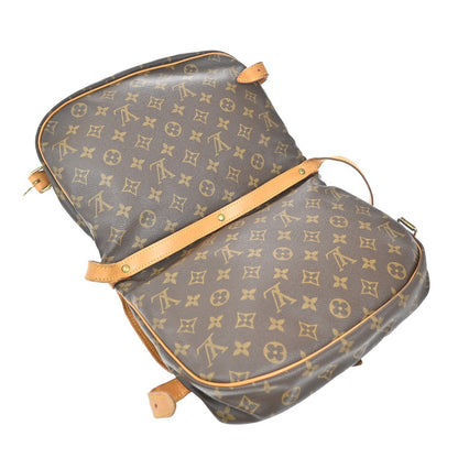 Louis Vuitton Saumur Handbag Monogram Canvas, BROWN, CANVAS, Shoulder bag