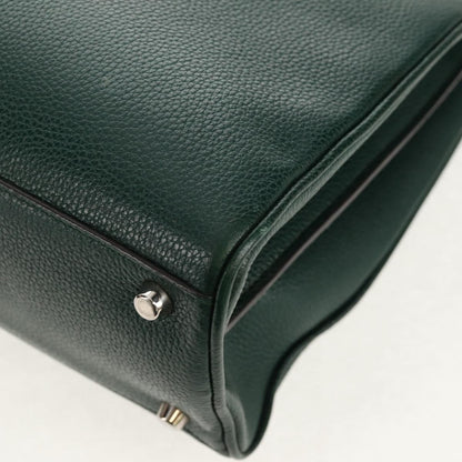 Gucci Zumi Top Handle Bag Leather, GREEN, LEATHER, Handbag