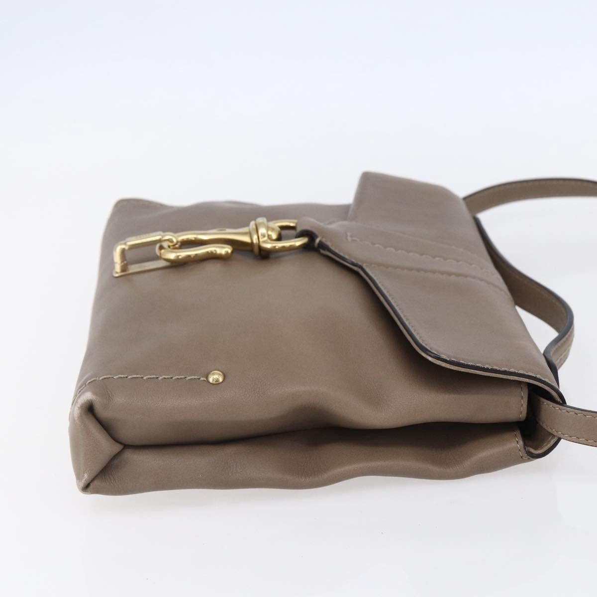 Bally Vintage Shoulder Bag Leather, BEIGE, LEATHER, Shoulder bag