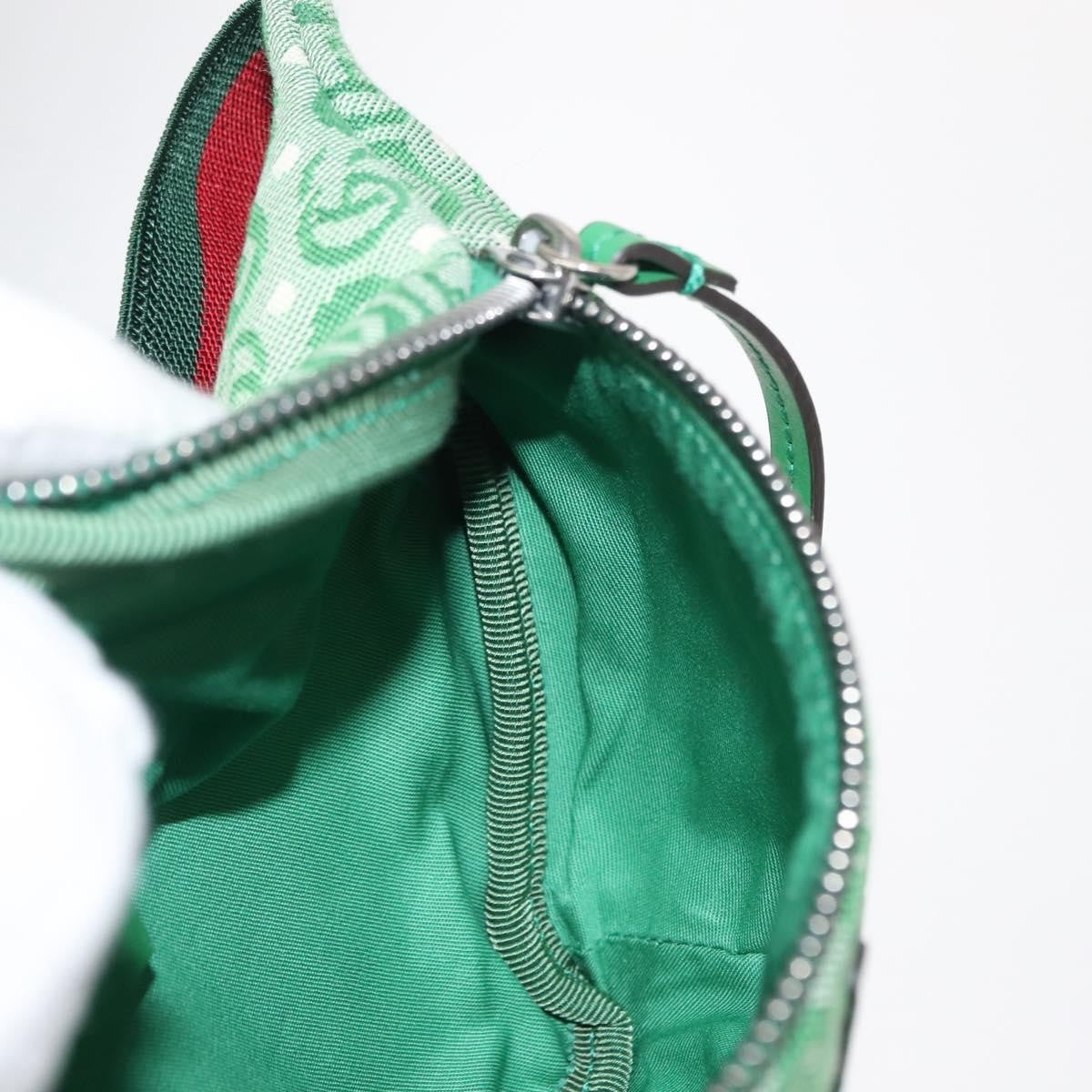 Gucci Waist Pouch Belt Bag GG Canvas, GREEN, CANVAS, Clutche & pouche