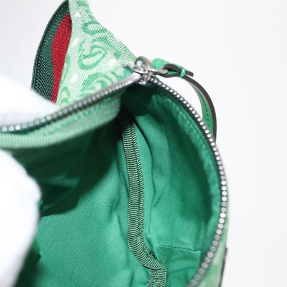 Gucci Waist Pouch Belt Bag GG Canvas, GREEN, CANVAS, Clutche & pouche