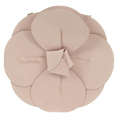 Chanel Camellia Round Clutch with Chain Satin, PINK, SATIN, Clutche & pouche