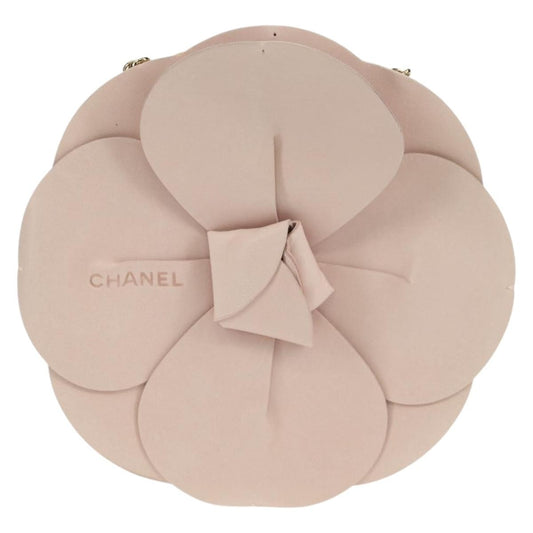 Chanel Camellia Round Clutch with Chain Satin, PINK, SATIN, Clutche & pouche