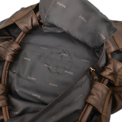 Loewe Anagram Logo Nappa Aire Hand Bag Leather, BROWN, LEATHER, Handbag