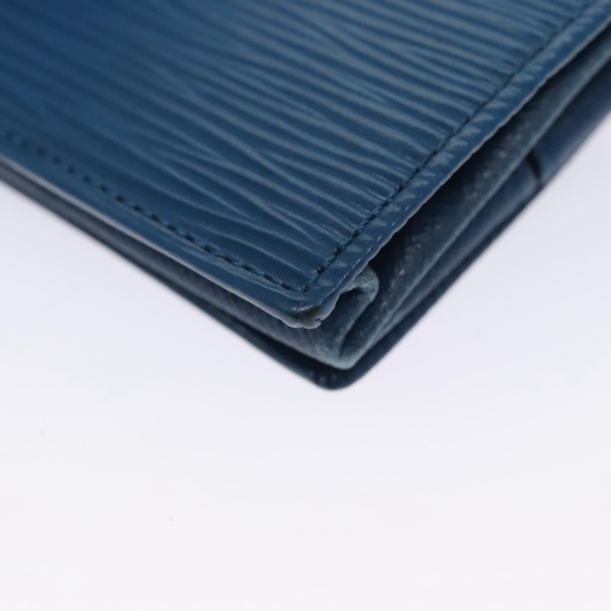 Louis Vuitton Porte Monnaie Boite Epi Leather, BLUE, LEATHER, Wallets