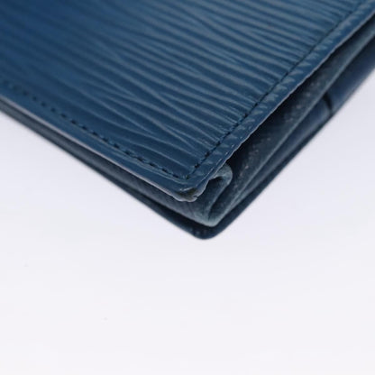 Louis Vuitton Porte Monnaie Boite Epi Leather, BLUE, LEATHER, Wallets