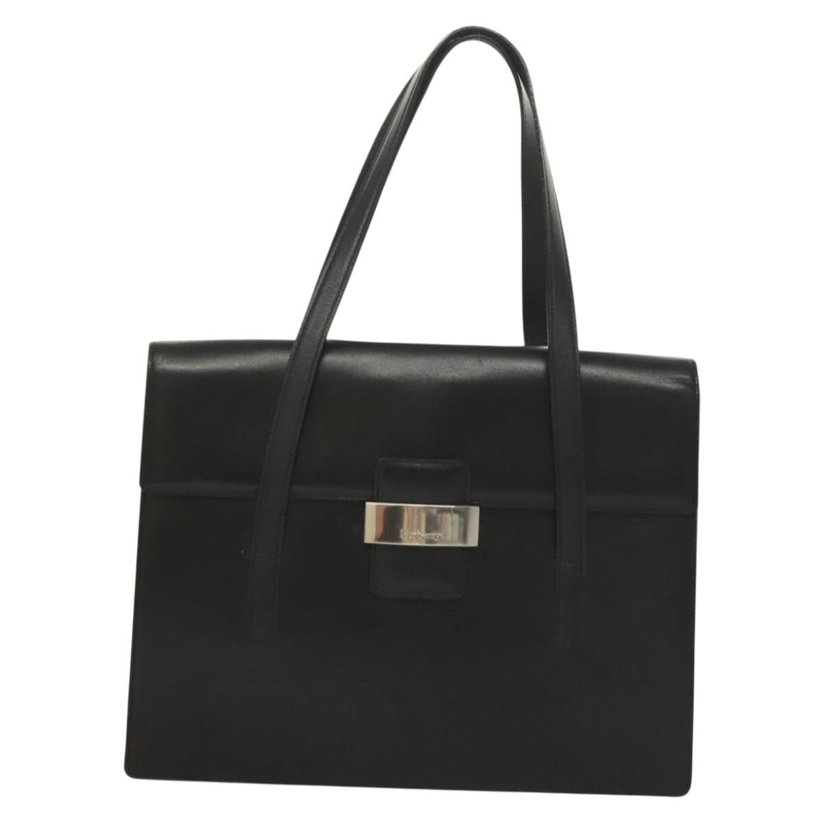 Burberry Vintage Handbag Leather, BLACK, LEATHER, Handbag