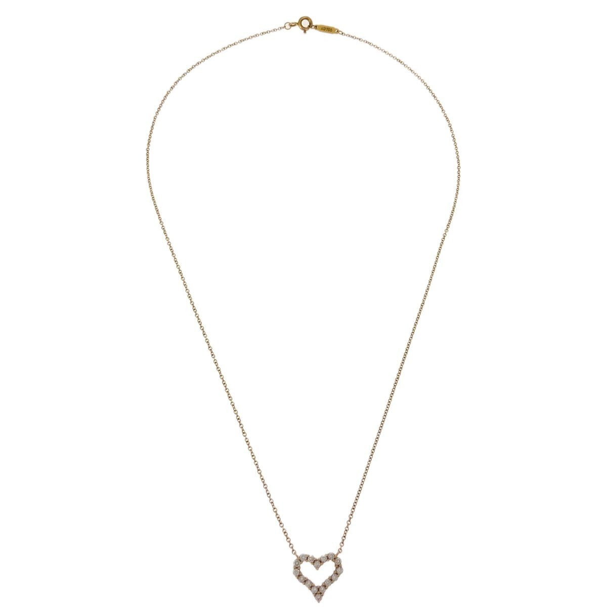 Tiffany & Co. Sentimental Heart Necklace Gold 750, GOLD, GOLD, Necklace