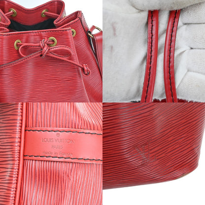 Louis Vuitton Petit Noe Handbag Epi Leather, RED, LEATHER, Shoulder bag