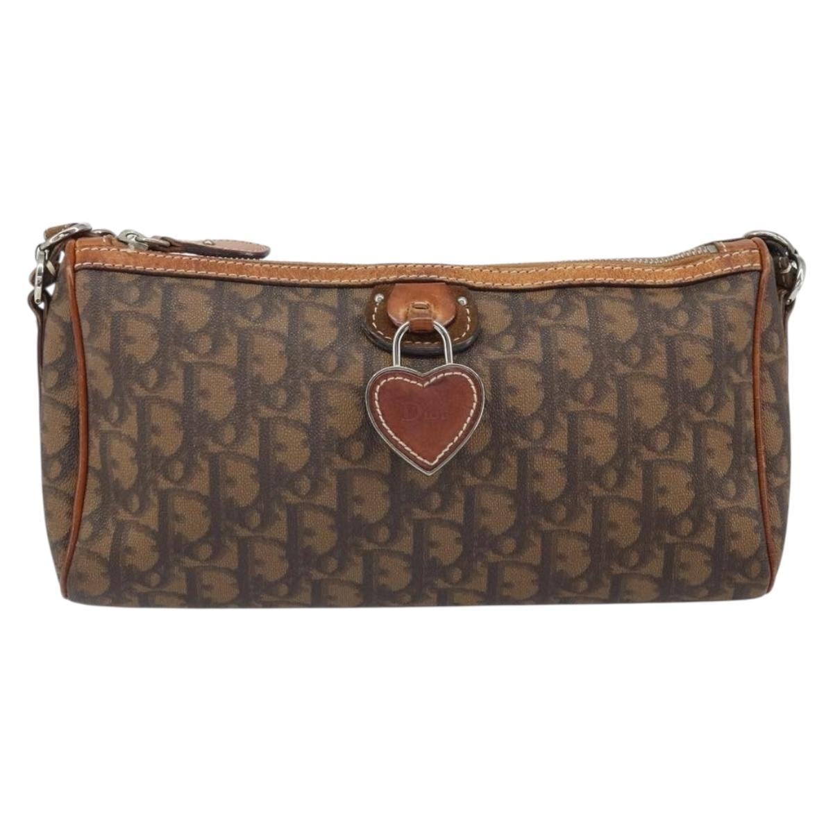 Christian Dior Trotter shoulder bag Canvas, BROWN, PVC, Shoulder bag