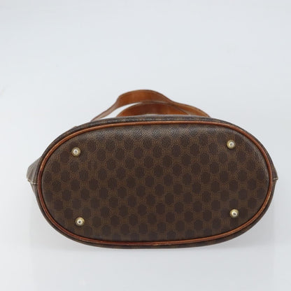 Celine Vintage Macadam Tote bag Canvas, BROWN, PVC, Tote bag