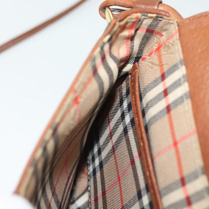 Burberry Flap Shoulder Bag Leather, BROWN, LEATHER, Shoulder bag