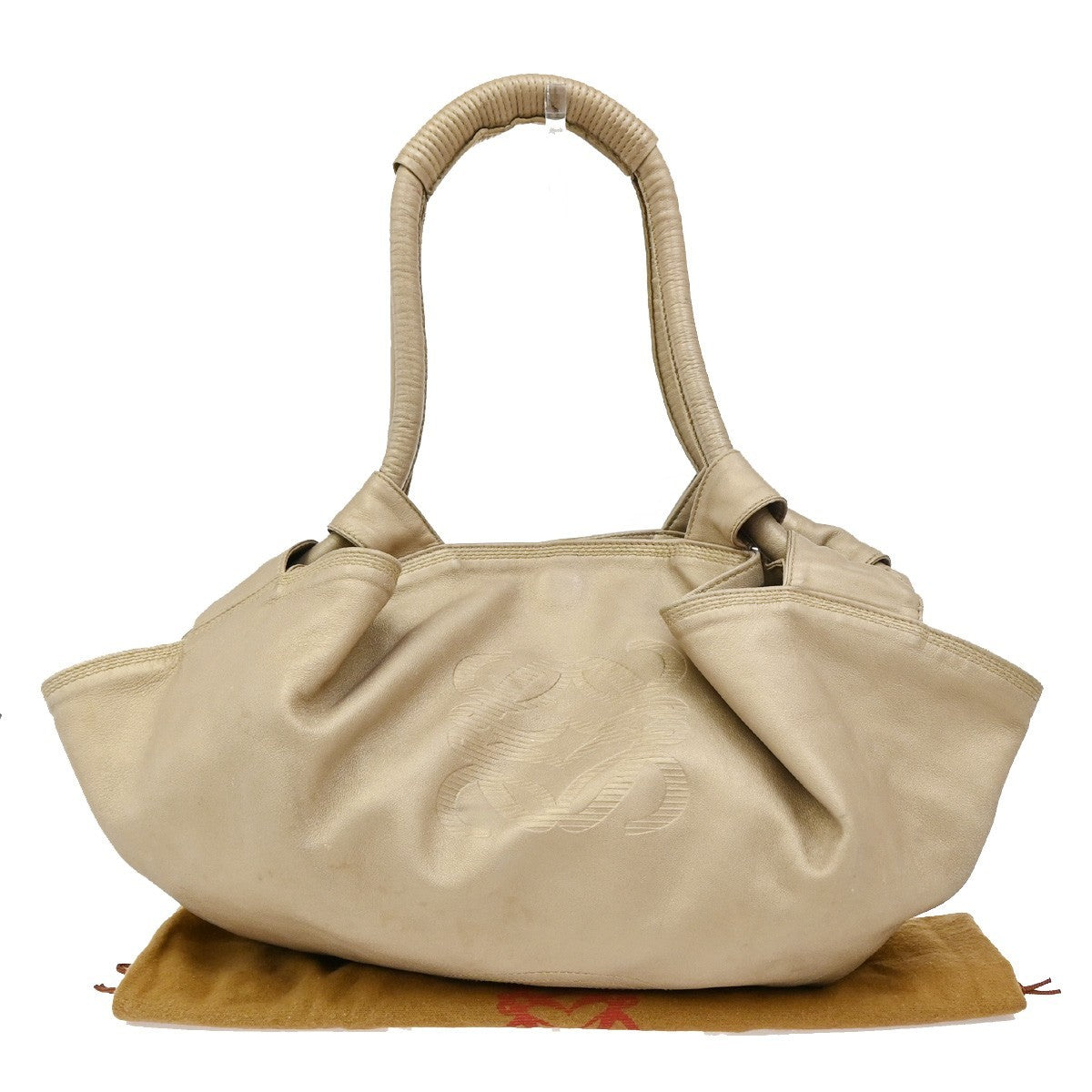 Loewe Anagram Logo Nappa Aire Hand Bag Leather, GOLD, LEATHER, Handbag