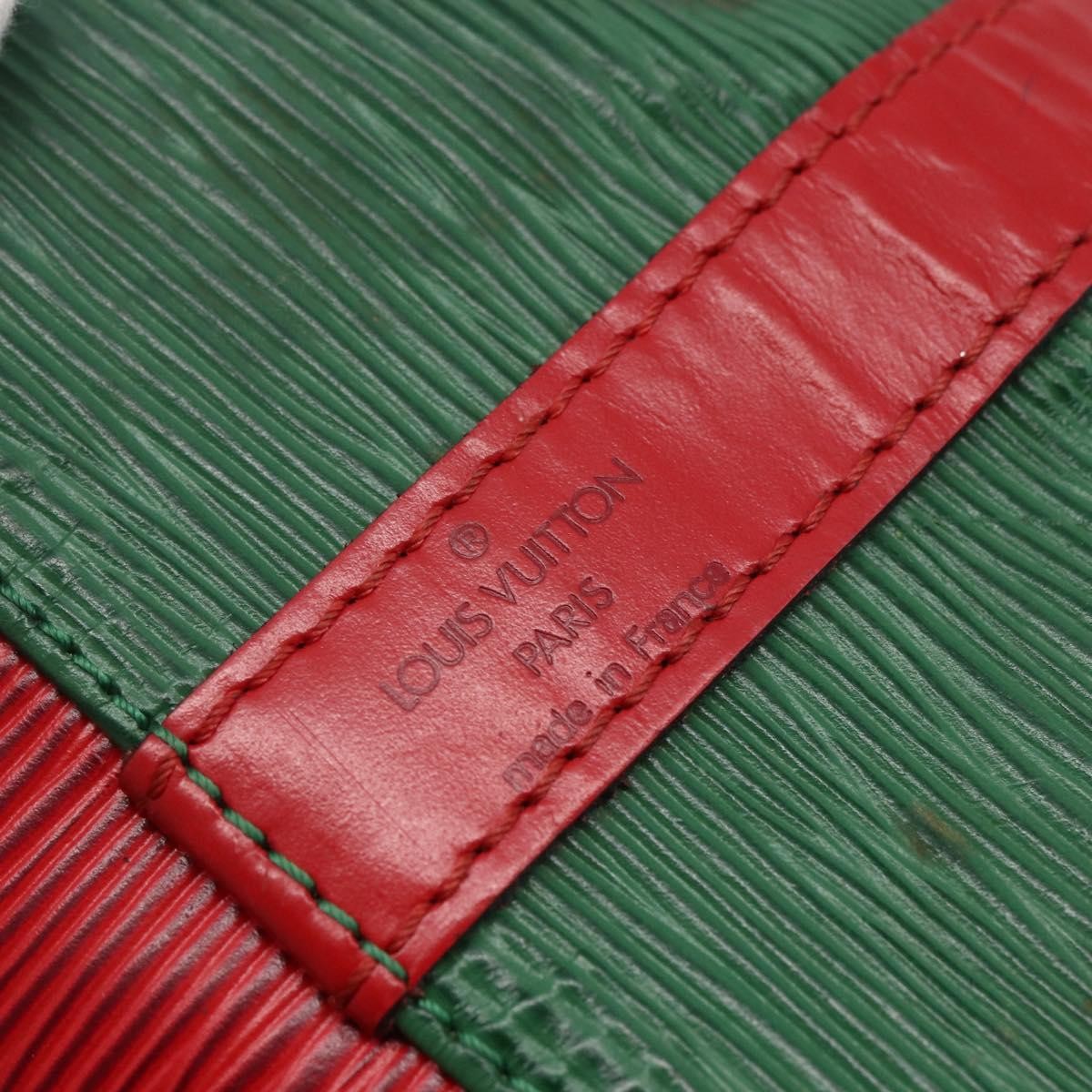 Louis Vuitton Petit Noe Handbag Two Tone Epi Leather, GREEN, LEATHER, Handbag