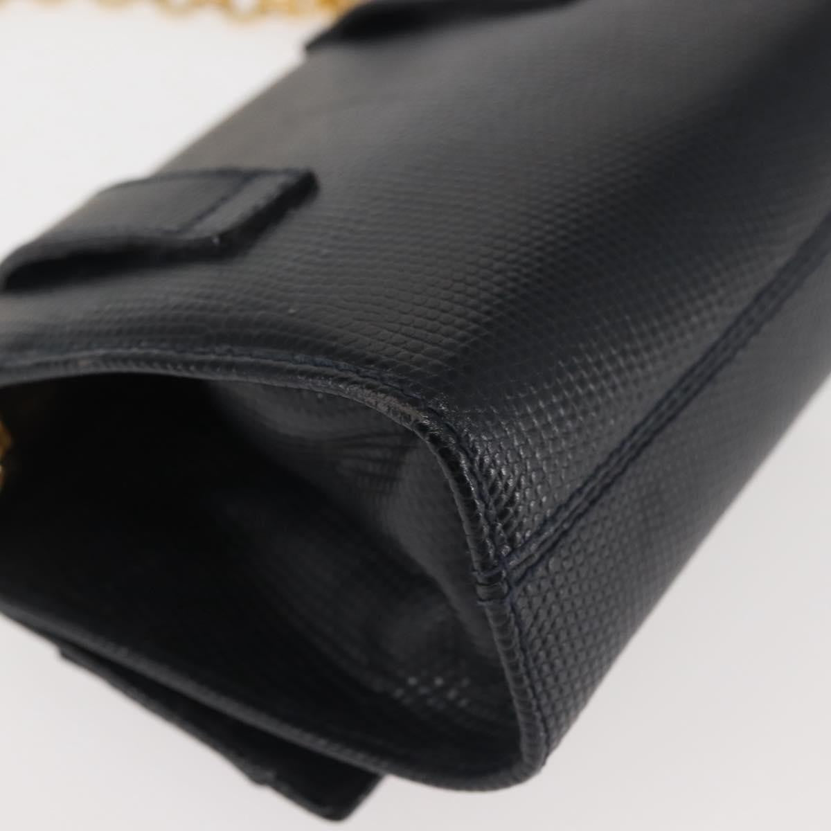 Salvatore Ferragamo Chain Flap Shoulder Bag Leather, BLACK, LEATHER, Shoulder bag