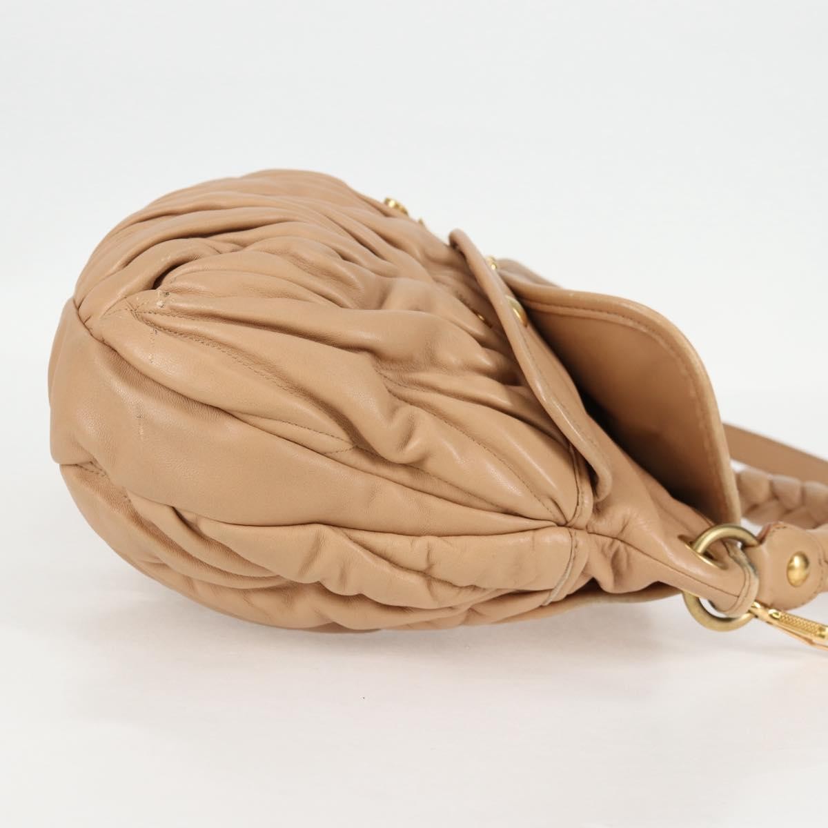 Miu Miu Coffer Convertible Hobo Matelasse Leather, BEIGE, LEATHER, Handbag