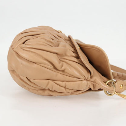 Miu Miu Coffer Convertible Hobo Matelasse Leather, BEIGE, LEATHER, Handbag