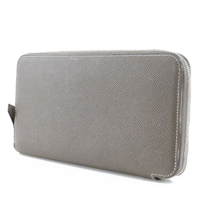 Hermes Azap Zip Around Wallet Epsom, GRAY, LEATHER, Wallets
