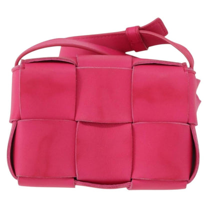 Bottega Veneta Cassette Crossbody Bag Maxi Intrecciato Leather, PINK, LEATHER, Clutche & pouche