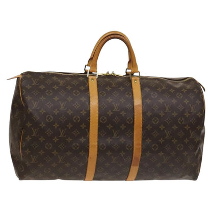Louis Vuitton Keepall Bag Monogram Canvas, BROWN, CANVAS, Travel bag