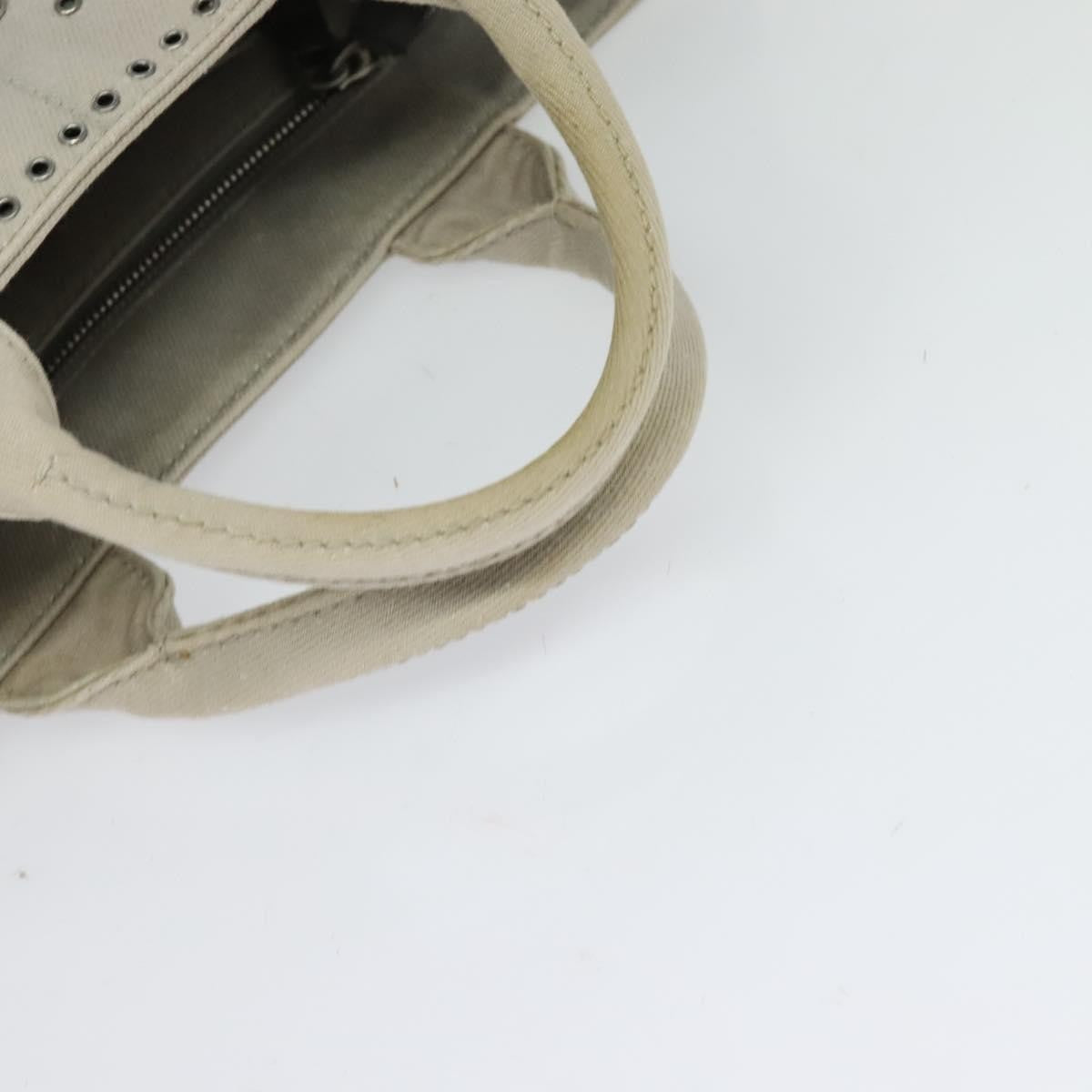 Prada Canapa Convertible Tote Rhinestone Embellished Denim, GRAY, CANVAS, Handbag